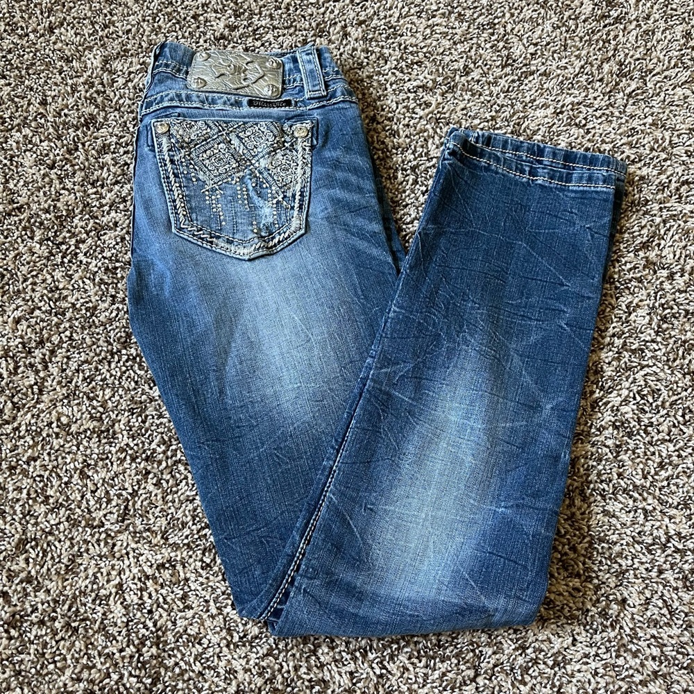Miss Me Mid-Rise Easy Straight Size 25 Jeans